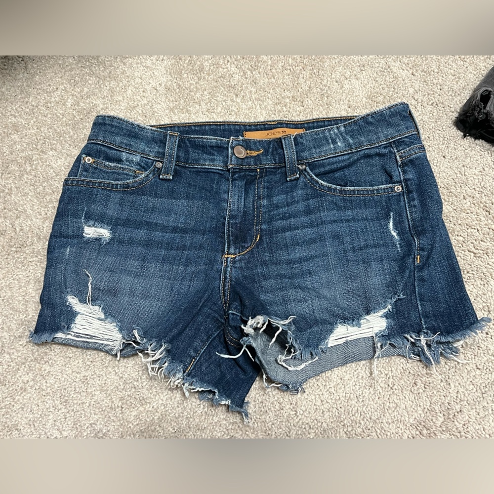 Joe's Jeans Blue Distressed Jean Shorts